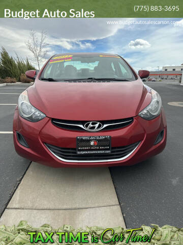 2013 Hyundai Elantra for sale at Budget Auto Sales in Carson City NV