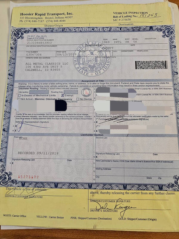 1968 International Pickup