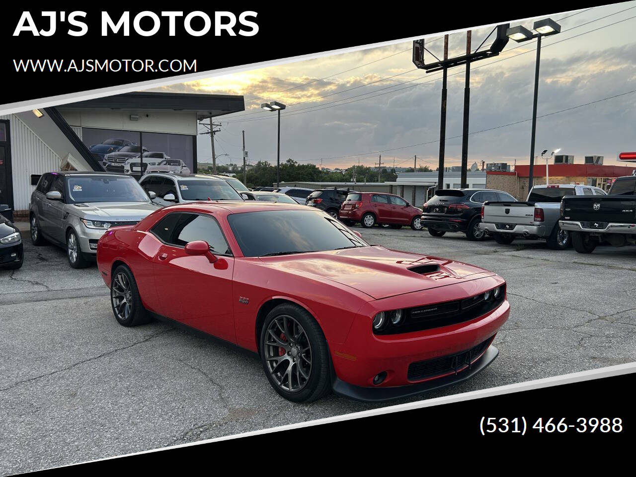 Red 2016 Dodge Challenger Coupe Rear-Wheel Drive 6-Speed Manual