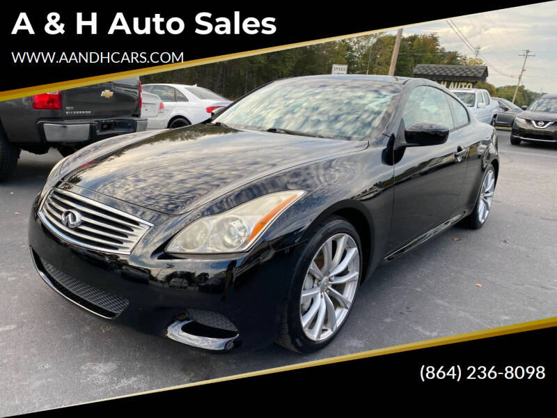 2009 Infiniti G37 Coupe for sale at A & H Auto Sales in Greenville SC