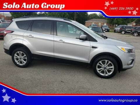 2018 Ford Escape for sale at Solo Auto Group in Mckinney TX