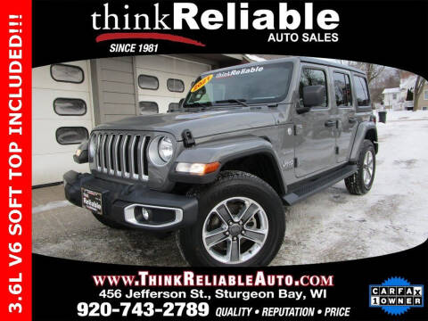 2021 Jeep Wrangler Unlimited for sale at RELIABLE AUTOMOBILE SALES, INC in Sturgeon Bay WI