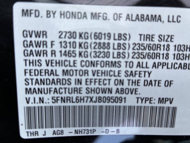 2018 Honda Odyssey EX-L