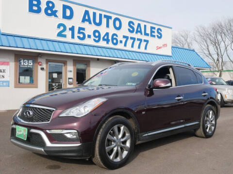 2016 Infiniti QX50 for sale at B & D Auto Sales Inc. in Fairless Hills PA
