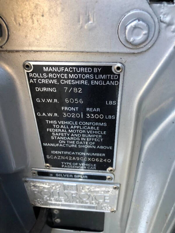 1982 Rolls-Royce Silver Spur