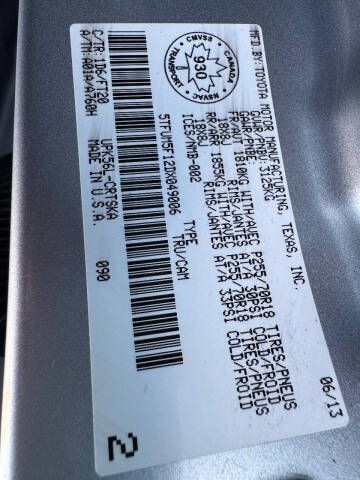 2013 Toyota Tundra Grade