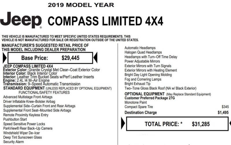 2019 Jeep Compass Limited