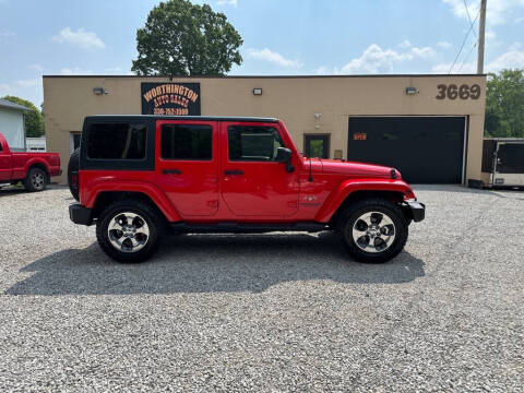 2016 Jeep Wrangler Unlimited for sale at Worthington Auto Sales in Wooster OH