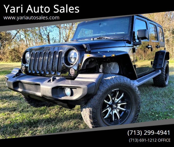 2016 Jeep Wrangler Unlimited for sale at Yari Auto Sales in Houston TX
