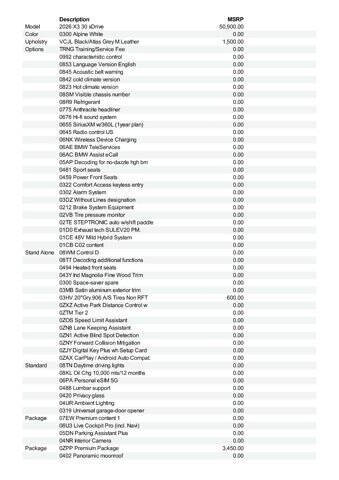 2026 BMW X3 30 xDrive