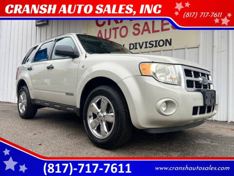 2008 Ford Escape for sale at CRANSH AUTO SALES, INC in Arlington TX