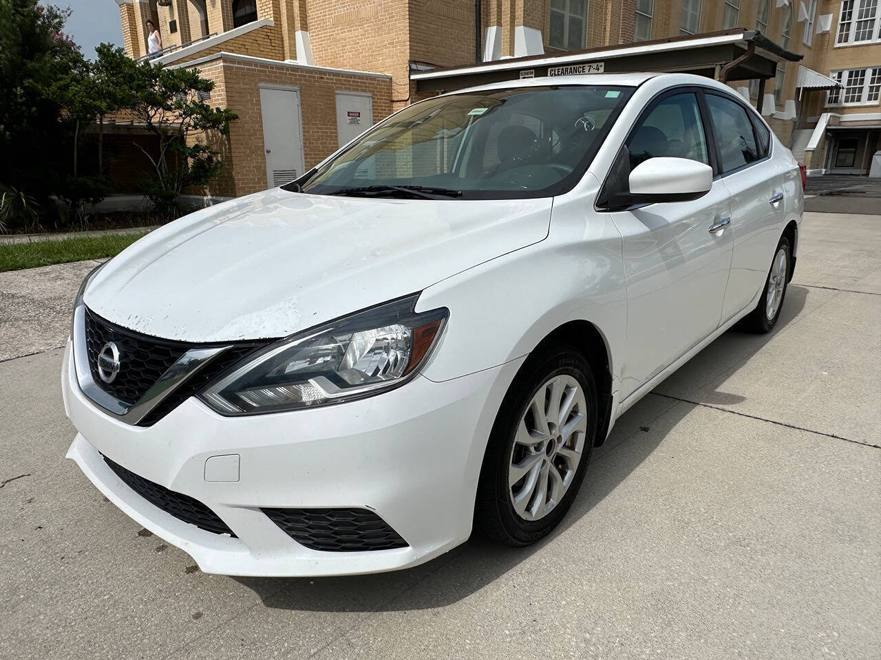 White 2017 Nissan Sentra SV SV 4dr Sedan 1