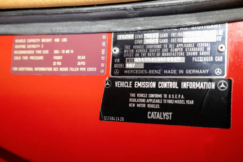 1982 Mercedes-Benz 380-Class 380 SL