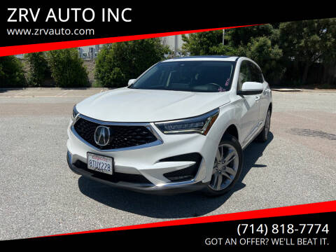 2020 Acura RDX for sale at ZRV AUTO INC in Brea CA