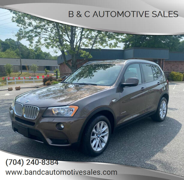 2014 BMW X3 for sale at B & C AUTOMOTIVE SALES in Lincolnton NC