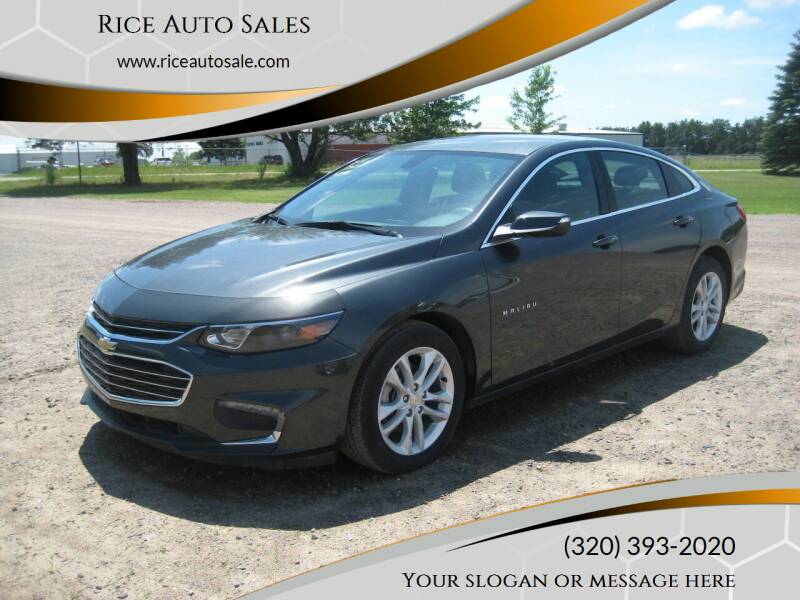 2018 Chevrolet Malibu for sale at Rice Auto Sales in Rice MN