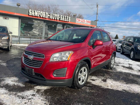 2015 Chevrolet Trax for sale at Samford Auto Sales in Riverview MI