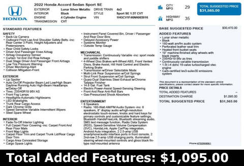 2022 Honda Accord Sport Special Edition