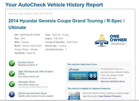 2014 Hyundai Genesis Coupe 3.8 Ultimate