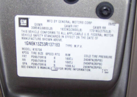 2003 Chevrolet Tahoe