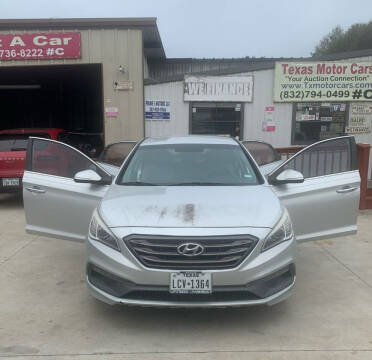 2015 Hyundai Sonata for sale at TEXAS MOTOR CARS in Houston TX