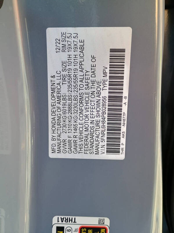 2023 Honda Odyssey Touring