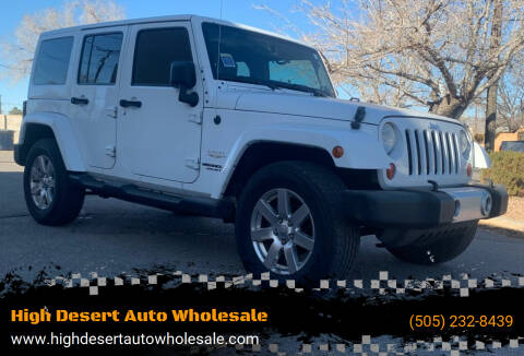 2013 Jeep Wrangler Unlimited for sale at High Desert Auto Wholesale in Albuquerque NM