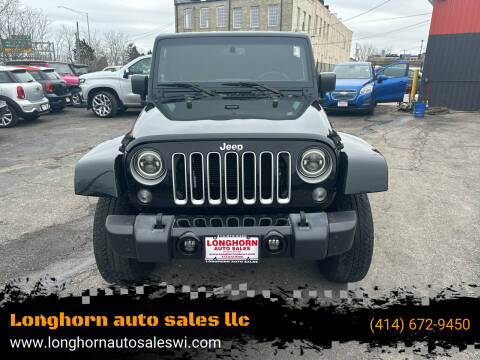 2016 Jeep Wrangler Unlimited for sale at Longhorn auto sales llc in Milwaukee WI