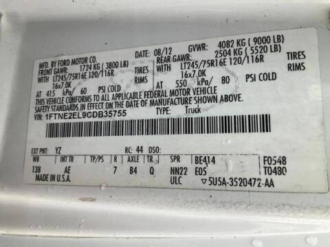 2012 Ford E-Series E-250