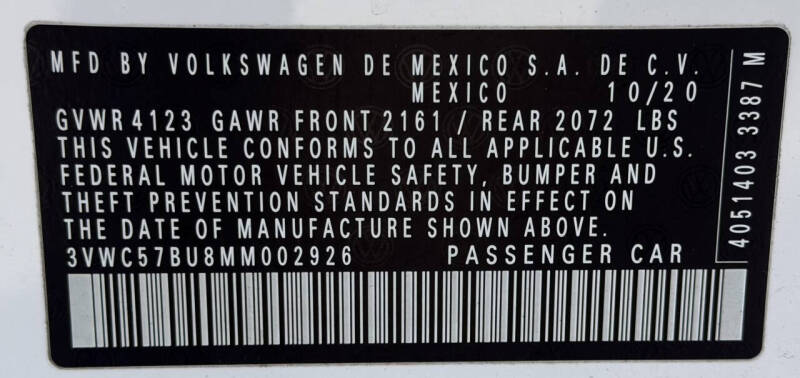 2021 Volkswagen Jetta S