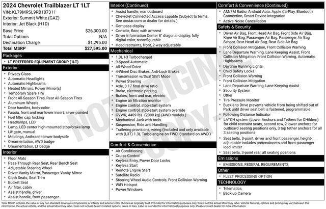 2024 Chevrolet TrailBlazer LT