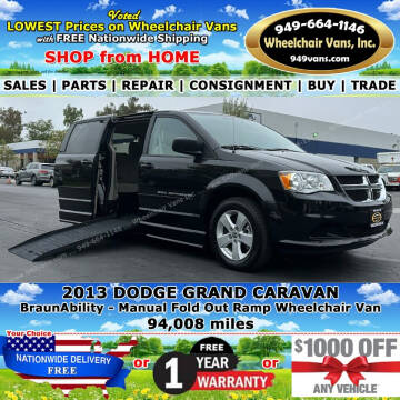 2013 Dodge Grand Caravan for sale at Wheelchair Vans Inc in Laguna Hills CA