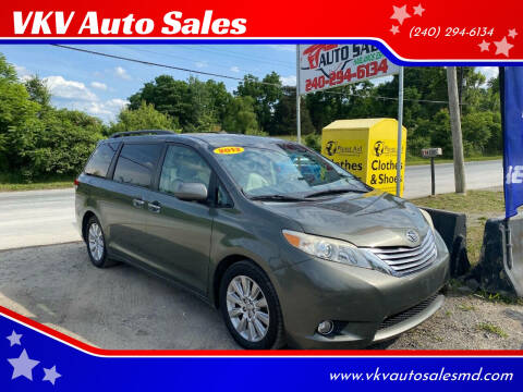 2012 Toyota Sienna for sale at VKV Auto Sales in Laurel MD