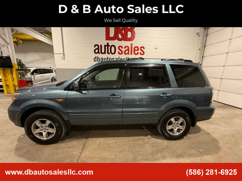 2008 Honda Pilot for sale at D & B Auto Sales LLC in Harrison Township MI