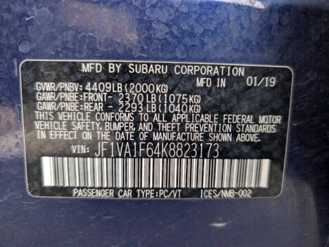 2019 Subaru WRX Premium