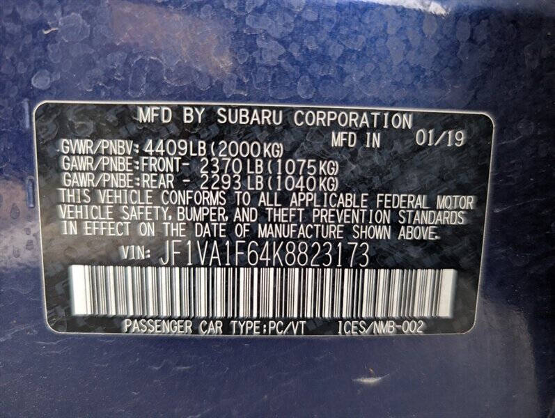 2019 Subaru WRX Premium