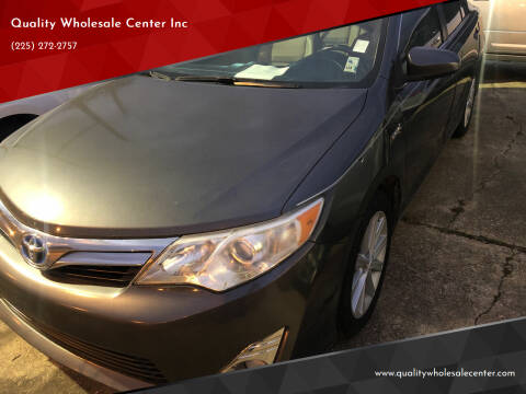 2012 Toyota Camry Hybrid for sale at Quality Wholesale Center Inc in Baton Rouge LA