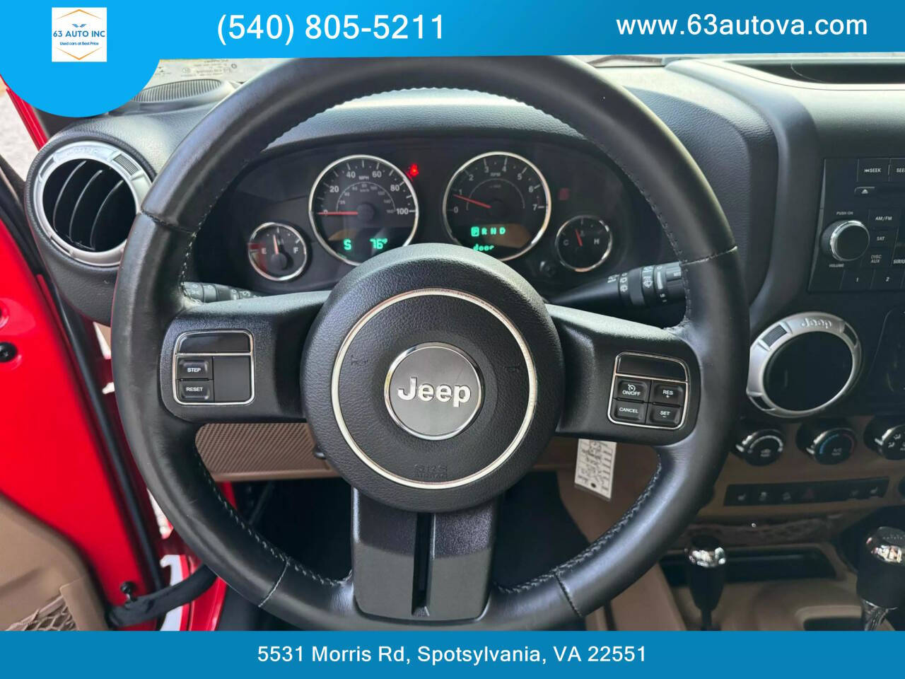 2015 Jeep Wrangler Unlimited for sale at 63 Auto Inc in Spotsylvania, VA