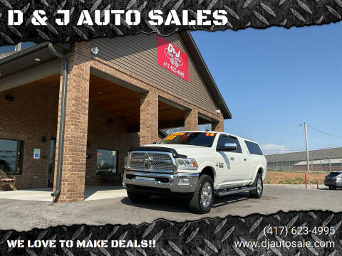 2016 RAM 2500 for sale at D & J AUTO SALES in Joplin MO