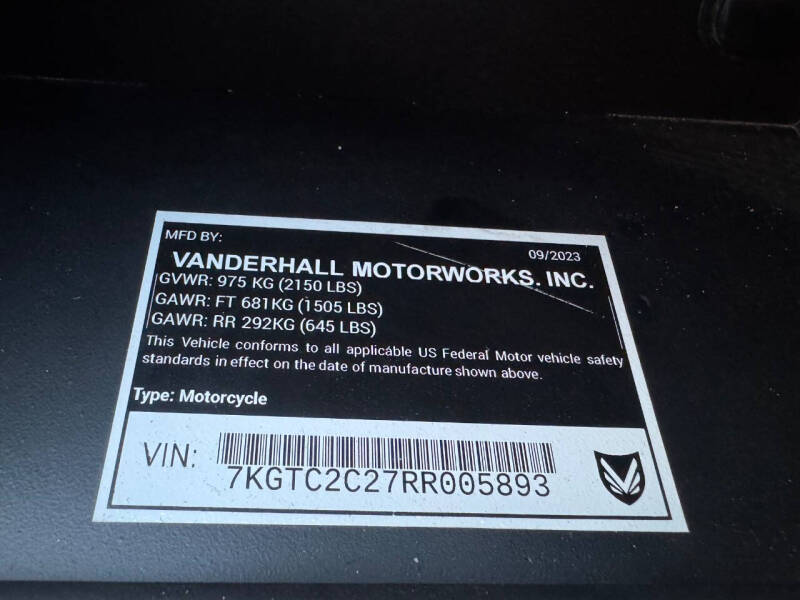 2024 Vanderhall Motor Work Carmel