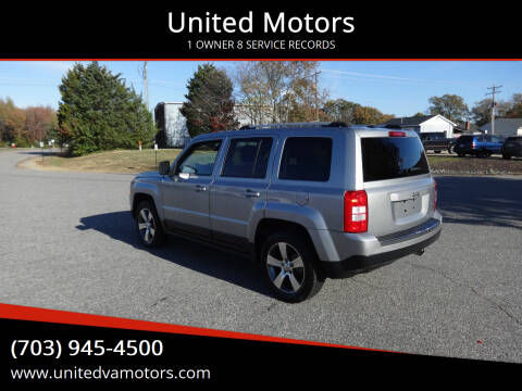 2016 Jeep Patriot for sale at United Motors in Fredericksburg VA