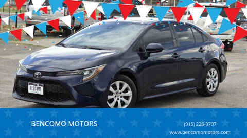 2021 Toyota Corolla for sale at BENCOMO MOTORS in El Paso TX