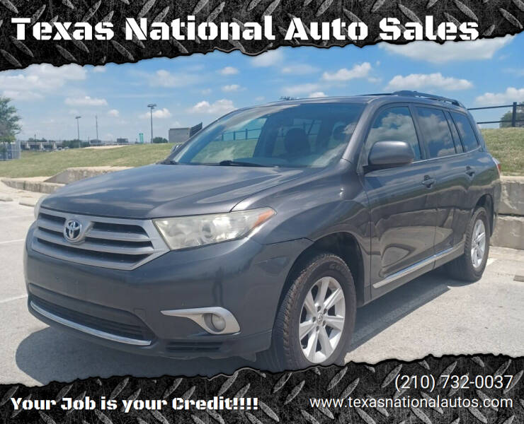 2012 Toyota Highlander for sale at Texas National Auto Sales in San Antonio TX