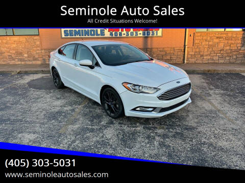 2018 Ford Fusion for sale at Seminole Auto Sales in Seminole OK