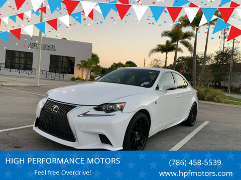 2016 Lexus IS 200t for sale at HIGH PERFORMANCE MOTORS in Hollywood FL