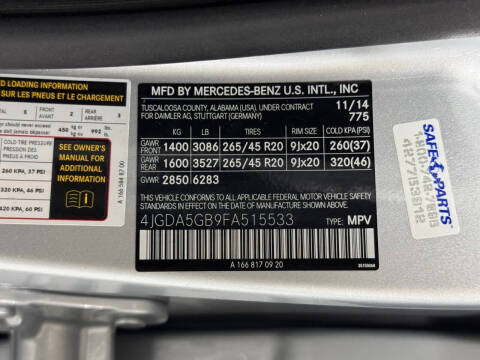 2015 Mercedes-Benz M-Class ML 400