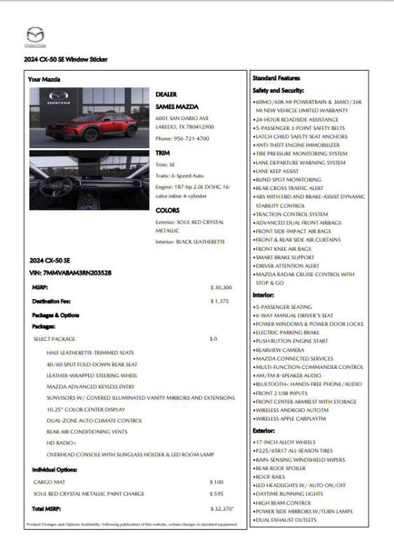 2024 Mazda CX-50 2.5 S Select