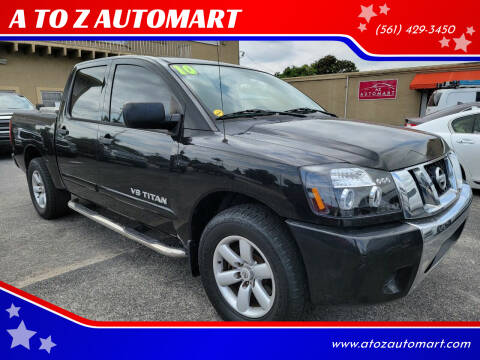 2010 Nissan Titan for sale at A TO Z  AUTOMART in West Palm Beach FL