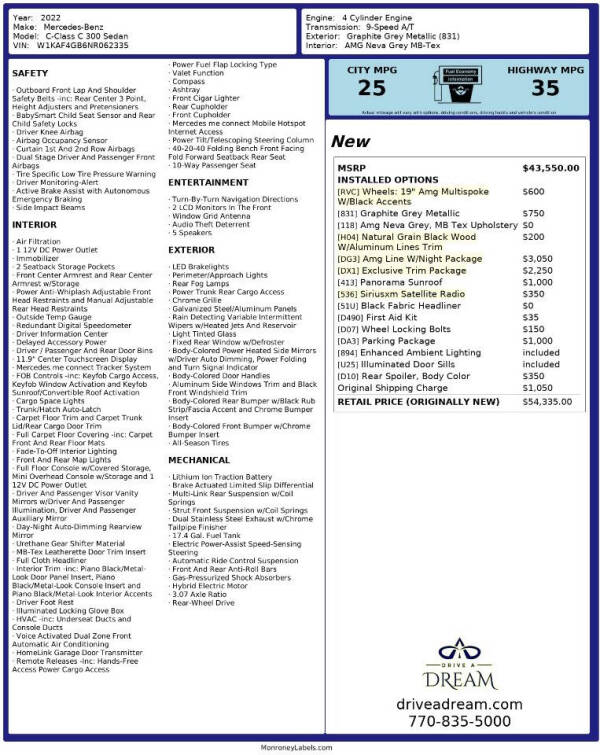 2022 Mercedes-Benz C-Class C 300