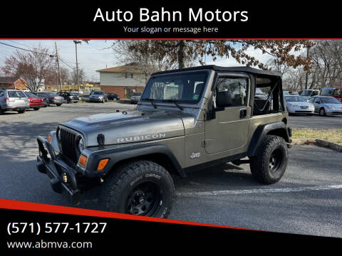2004 Jeep Wrangler for sale at Auto Bahn Motors in Winchester VA
